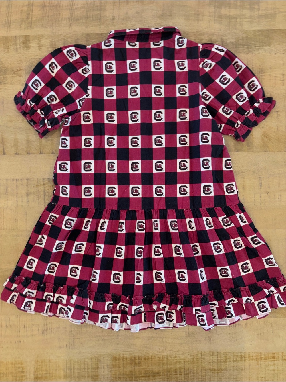 South Carolina Gamecocks Stewart Simmons The Go Gingham Ruffle Dress Small NWT - Picture 7 of 8
